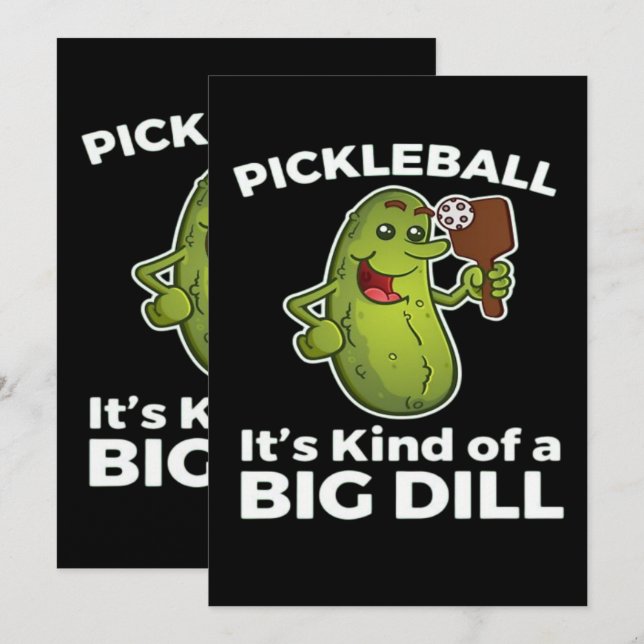 Invitation Pickleball Kind of a Big Dill (Devant / Derrière)