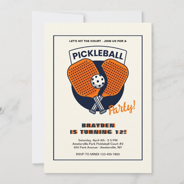 Invitation Pickleball Party (Devant)