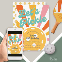 Pickleball Party Coloré Retro Soleil éclater raype