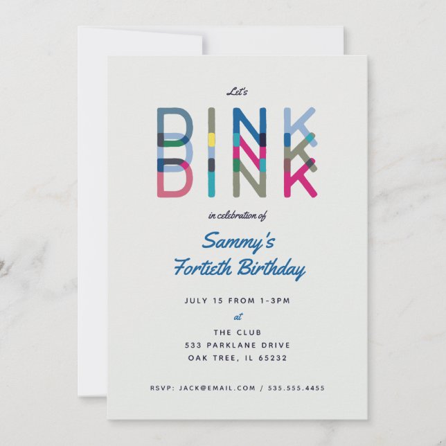 Invitation Pickleball Party Sports permet Dink Party Invitati (Devant)