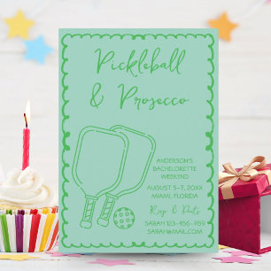 Invitation Pickleball & Prosecco Bachelorette Party Dessin ma