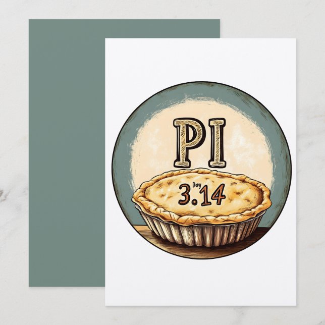 Invitation Pie est pour le calcul, pas la consommation - Jour (Devant / Derrière)
