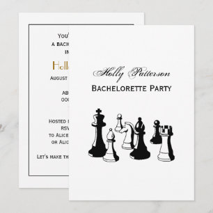 Invitation Pièces de Jeu d'Échecs Art Vintage #2