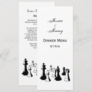Invitation Pièces de Jeu d'Échecs Art Vintage #2