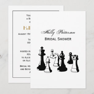 Invitation Pièces de Jeu d'Échecs Art Vintage #2