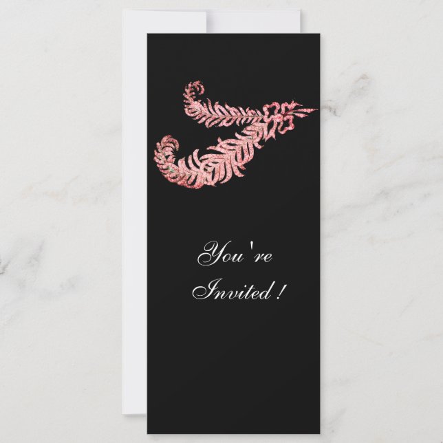 Invitation PIEDS DE DIAMONDE, rose (Devant)