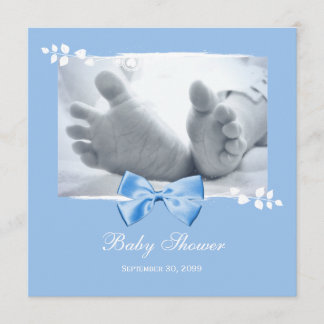 Invitation Pieds élégants de bébé de baby shower de garçon