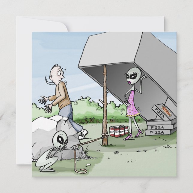 Invitation Piège à homme extraterrestre pour enterrement de v (Devant)