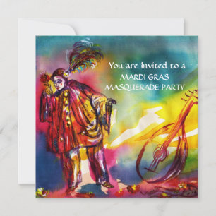 Invitation PIERO MUSICALE ROMANTIQUE ET Fête Mascarade ROSE