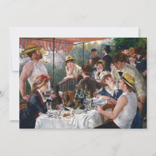 Invitation Pierre-Auguste Renoir - Déjeuner de la fête nautiq (Devant)
