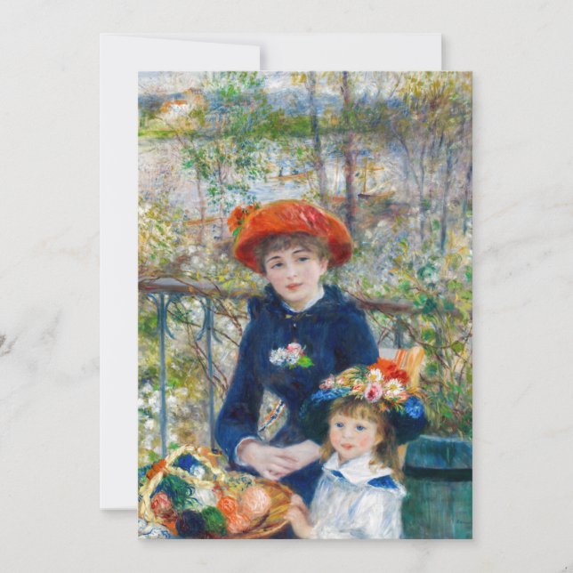 Invitation Pierre-Auguste Renoir - Deux soeurs sur la terrass (Devant)
