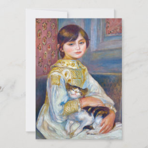Invitation Pierre-Auguste Renoir - Enfant avec chat