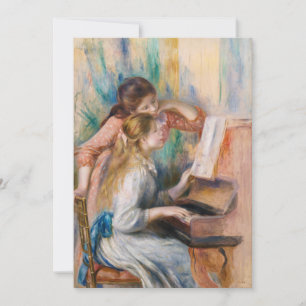 Invitation Pierre Auguste Renoir - Jeunes Filles au Piano