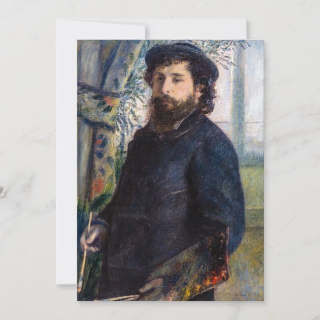 Invitation Pierre Auguste Renoir - Portrait de Claude Monet (Devant)