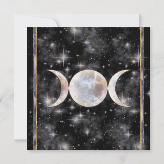 Invitation Pierre de la lune triple de lune (Devant)