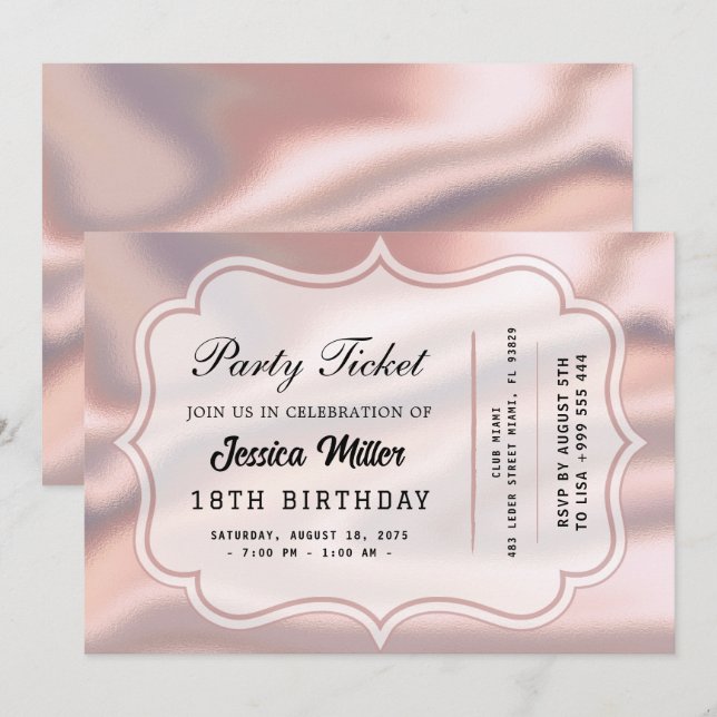 Invitation pierre d'opale (Devant / Derrière)