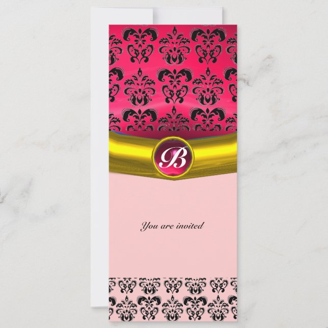 INVITATION PIERRE GEMME MONOGRAMME DAMAS (Devant)