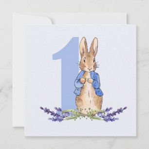 Invitation Pierre le premier anniversaire du lapin