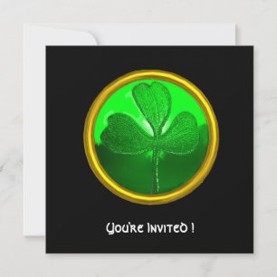 INVITATION PIERRE PRÉCIEUSE TRÈFLE VERT, FÊTE DE LA SAINT-PAT