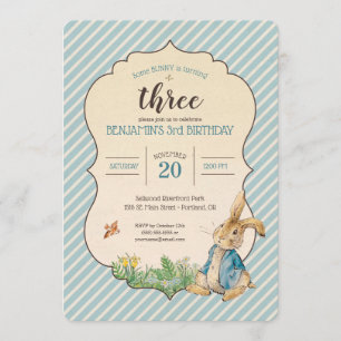 Invitation Pierre Rabbit  Anniversaire