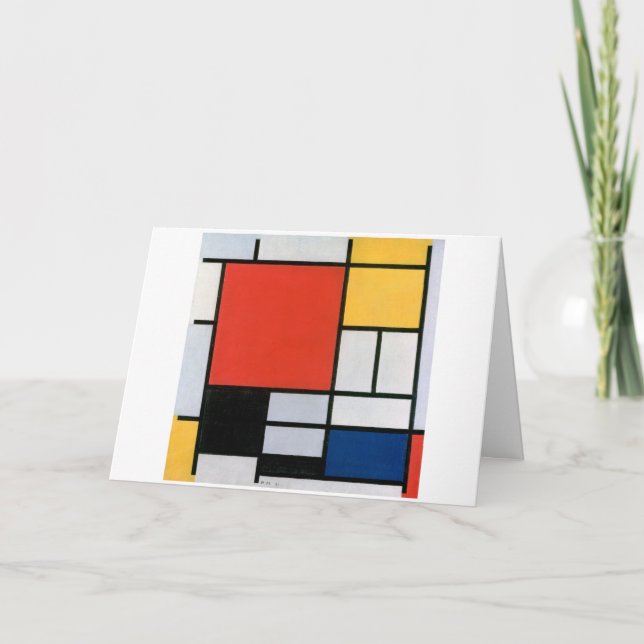 Invitation Piet Mondrian Abstrait (Devant)