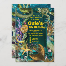 Invitation Pieuvre sous l'Invitation du Parti de la sirène de