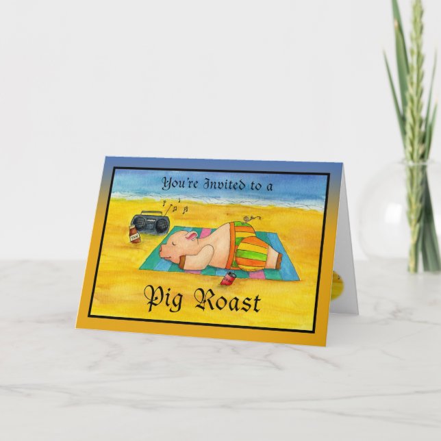 Invitation Pig Roast Card (Devant)