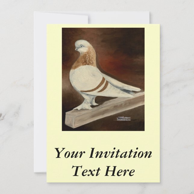 Invitation Pigeon à face courte de Berliner (Devant)