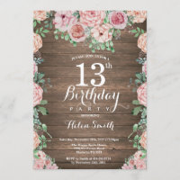 Pignons rose floral rustique 13e anniversaire