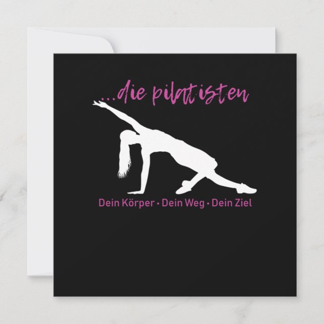Invitation Pilates Pilatisten Sport Fitness Cadeau (Devant)