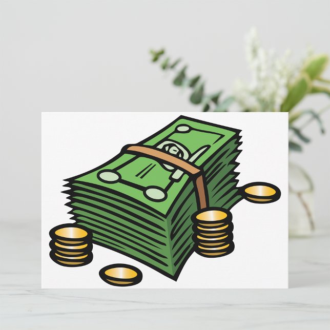 Invitation Pile d'argent avec pièces de monnaie (Créateur téléchargé)