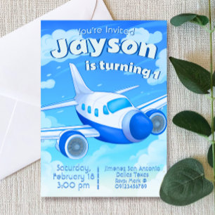 Invitation Pilote - Avion Boy Anniversaire