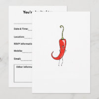 Piment rouge drôle
