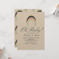Pinceau de paillettes arc-en-ciel Baby Shower Rust