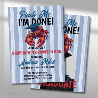 Invitation Pincez-Moi, j'ai terminé Casquette de remise des d