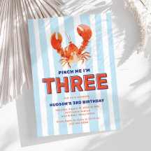 Pincez-Moi, j'ai Trois Ans Anniversaire du Homard