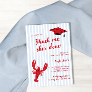 Invitation Pinch Me She's Done Crawfish Boil Grad Party
