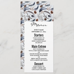 Invitation Pine Cones et aiguilles de pin Motif d'hiver