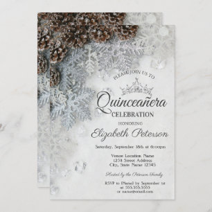 Invitation Pine Cones Quinceañera
