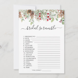 Invitation Pine Greenery Word