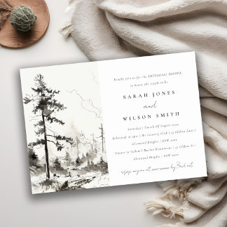 Invitation Pine Mountain Paysage Dîner de répétition