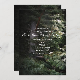 Invitation Pine Tree Forêt rustique Bois de mariage Invitatio