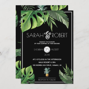Invitation Pineappy Delight Tropical Foliage Mariage