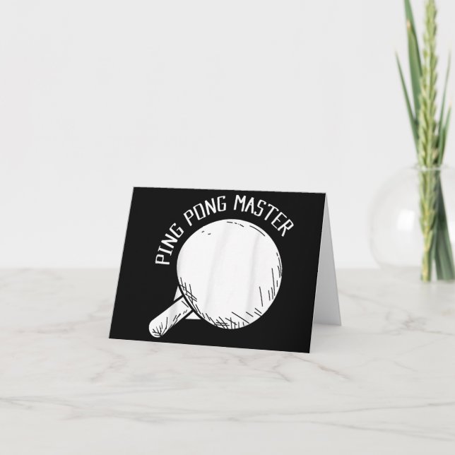 Invitation Ping Pong Master Funny Saying Table Tennis (Devant)