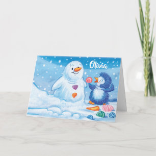Invitation Pingouin et Snowman