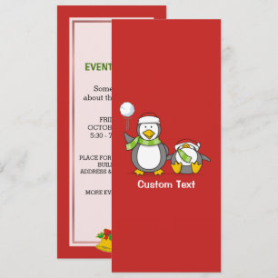 Invitation Pingouins de Noël