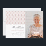 Invitation Pink 50 et Fabulous Art Déco Photo 50e anniversair<br><div class="desc">Peut être entièrement customisé pour répondre à vos besoins. © Gorjo Designs. Fait pour vous via la plateforme Zazzle. // Note : la photo utilisée est une image de réserve uniquement. Vous devrez remplacer par votre propre photo avant de commander/imprimer. Si vous avez besoin d'aide, veuillez me contacter. // Vous...</div>