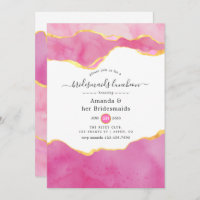 Pink and Gold Agate Bridesservantes Déjeuner