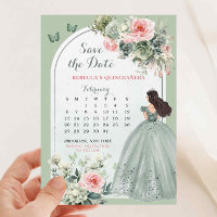 Pink and Sage Green Quince Calendar Enregistrer la