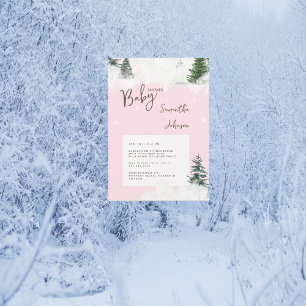 Invitation Pink Baby c'est froid dehors Baby shower